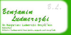 benjamin ludmerszki business card